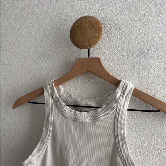 Reformation White Ribbed Tank Top - Picture 2 of 6